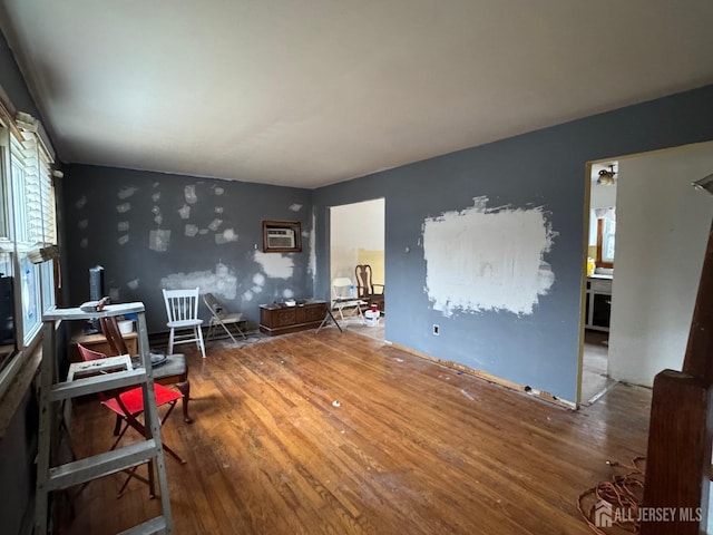 interior space with wood finished floors