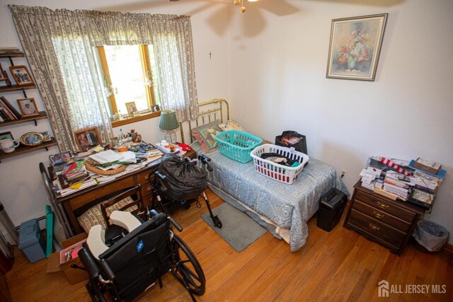 282 Bridgepoint Rd, Montgomery, NJ 08502 - bedroom featuring wood finished floors, an office area, and ceiling fan