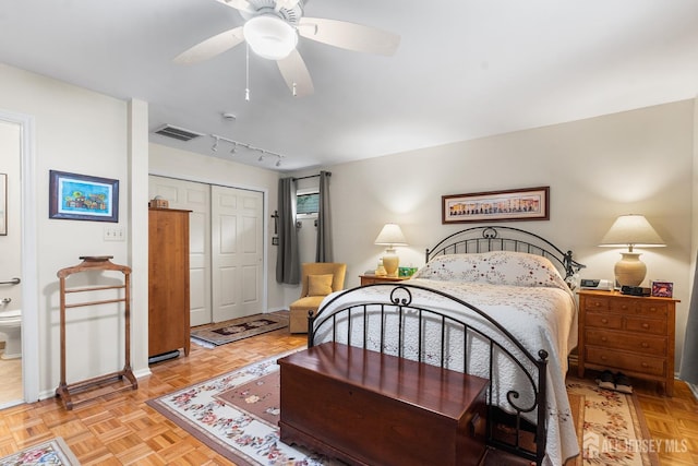 13 Quincy Rd, East Brunswick, NJ 08816 - bedroom featuring a closet and a ceiling fan