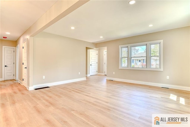 32 Campbell Ave, Edison, NJ 08817 - spare room featuring baseboards, light wood-type flooring, and recessed lighting