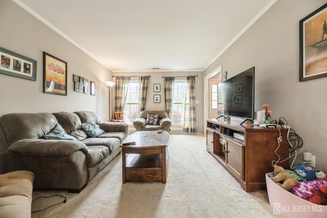 3 Pond View Dr, Plainsboro, NJ 08536 - living room with ornamental molding and light colored carpet