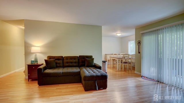 2413 Old Stone Mill Dr, East Windsor, NJ 08512 - living room with light wood-style flooring and baseboards