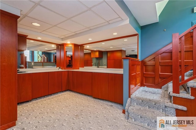 130 Sayre Dr, Plainsboro, NJ 08540 - reception area with stairway and recessed lighting