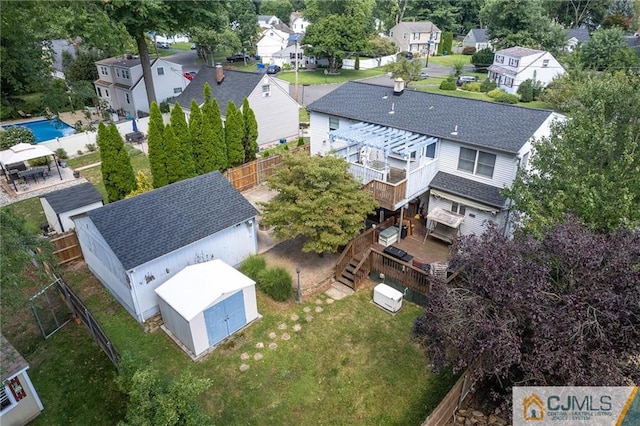 birds eye view of property