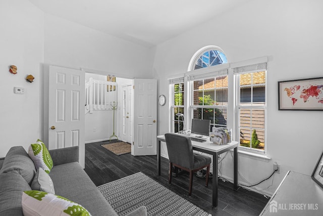 5 Fairway Blvd Unit 5, Monroe, NJ 08831 - office with dark wood-style floors and a high ceiling