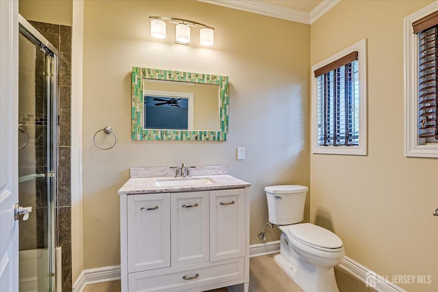87 Ellmyer Rd, Edison, NJ 08820 - full bath featuring crown molding, vanity, and a tile shower