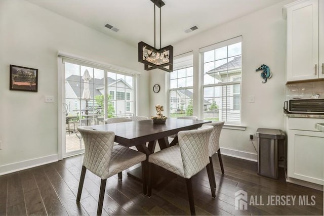 20 Metro Dr, Monroe, NJ 08831 - dining room featuring dark wood-style flooring and baseboards