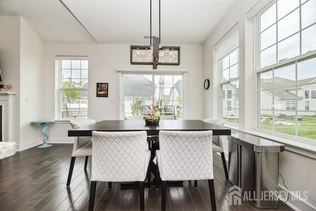 20 Metro Dr, Monroe, NJ 08831 - dining space with dark wood finished floors and baseboards