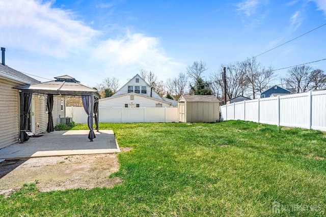 93 Ember Ln, Willingboro, NJ 08046 - view of yard with a patio area, a gazebo, and central air condition unit