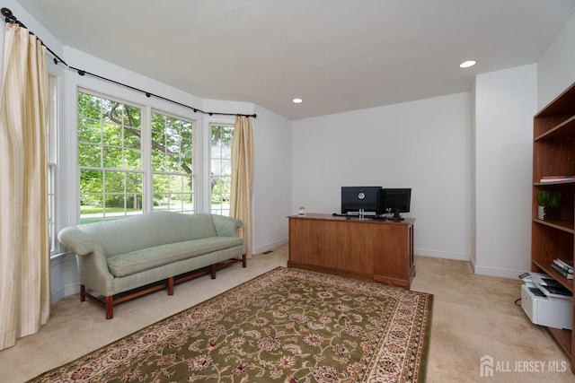 3 Wheatsheaf Ct, Plainsboro, NJ 08536 - office area featuring light colored carpet and recessed lighting