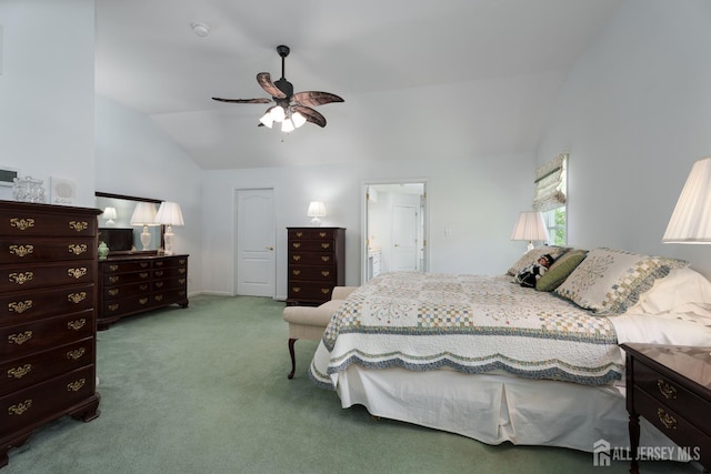 3 Wheatsheaf Ct, Plainsboro, NJ 08536 - carpeted bedroom with lofted ceiling and a ceiling fan