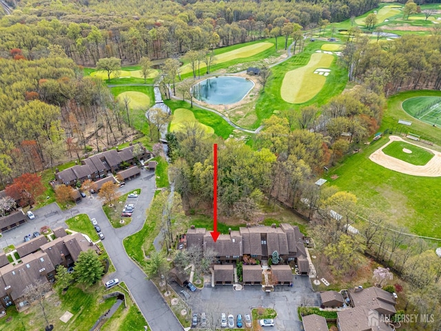 142 Maplewood Ct, Edison, NJ 08820 - view of property location with a golf course, a heavily wooded area, and a large body of water