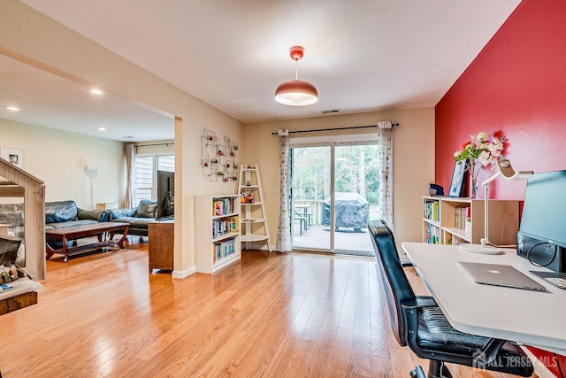 142 Maplewood Ct, Edison, NJ 08820 - office with light wood-style floors, healthy amount of natural light, and recessed lighting