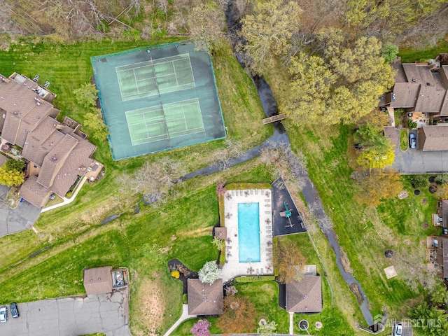 142 Maplewood Ct, Edison, NJ 08820 - drone / aerial view of a pool area