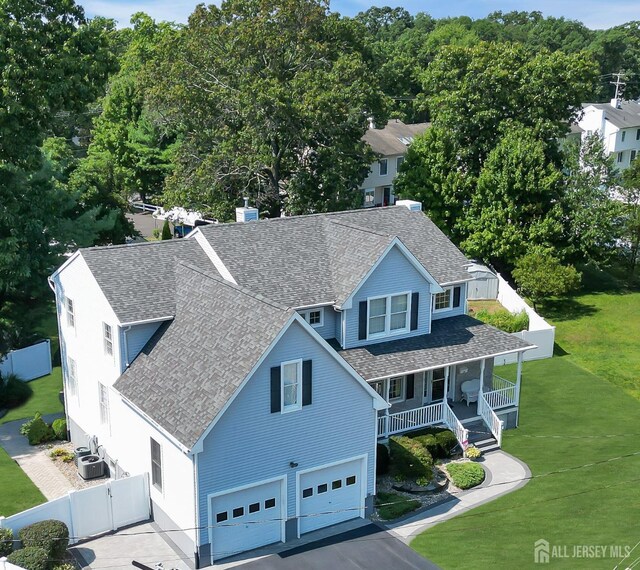 birds eye view of property