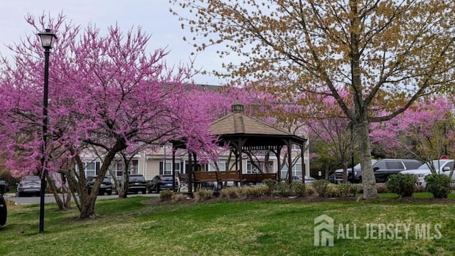 326 Sloan Ct, Matawan, NJ 07747 - back of property featuring a gazebo and a yard