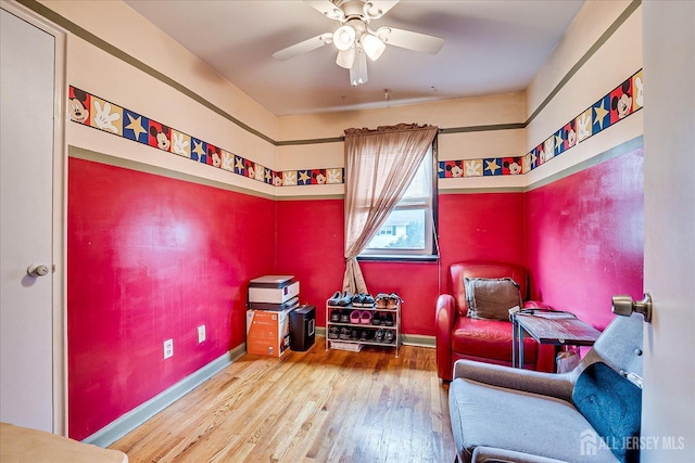 6 Dundar Rd, Edison, NJ 08817 - living area with wood finished floors and a ceiling fan