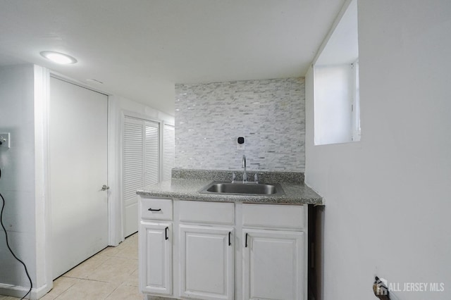 bathroom with vanity and tile patterned floors