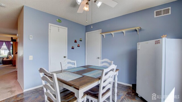 437 Belford Rd Unit B, Monroe, NJ 08831 - dining room with ceiling fan and stone finish flooring