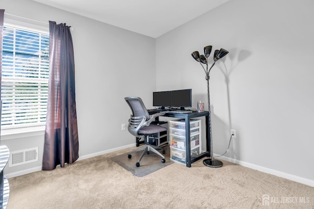 2207 Timber Ridge Ct, Sayreville, NJ 08859 - home office with carpet floors and plenty of natural light