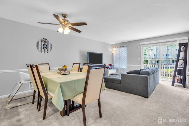 2207 Timber Ridge Ct, Sayreville, NJ 08859 - carpeted dining area featuring a ceiling fan