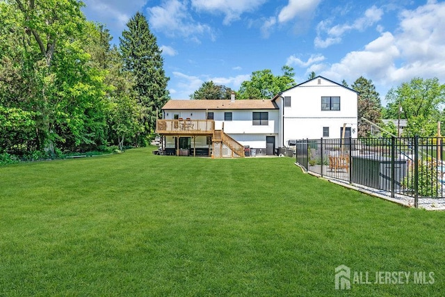 24 Bentley Rd, Monroe, NJ 08831 - back of house featuring stairs and a deck