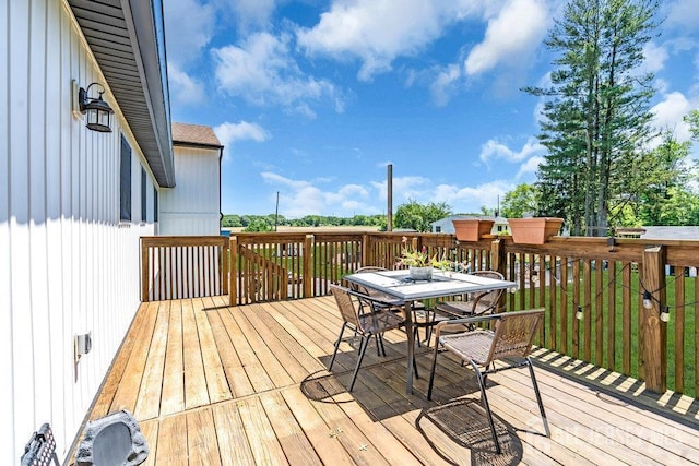 24 Bentley Rd, Monroe, NJ 08831 - wooden terrace with outdoor dining area