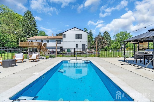 24 Bentley Rd, Monroe, NJ 08831 - view of swimming pool with a gazebo and a patio area