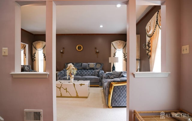 19 Crescent Rd, Old Bridge, NJ 08857 - living area featuring carpet floors and recessed lighting