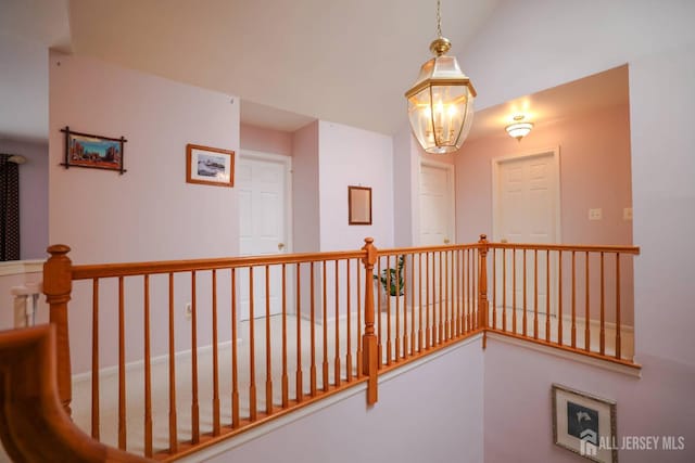 19 Crescent Rd, Old Bridge, NJ 08857 - hallway with an upstairs landing and lofted ceiling