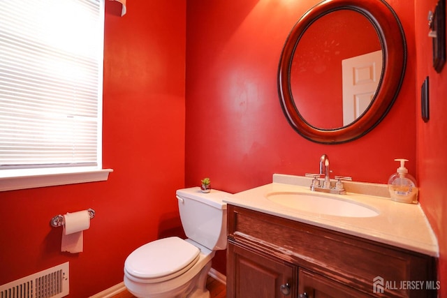19 Crescent Rd, Old Bridge, NJ 08857 - half bathroom with toilet, vanity, and baseboards
