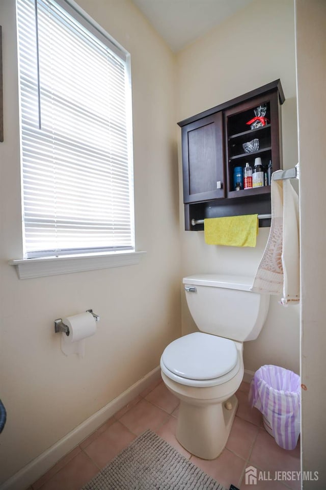 19 Crescent Rd, Old Bridge, NJ 08857 - bathroom featuring toilet, tile patterned flooring, plenty of natural light, and baseboards