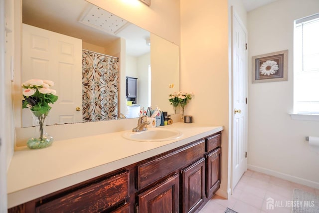 19 Crescent Rd, Old Bridge, NJ 08857 - bathroom with vanity, tile patterned flooring, and baseboards