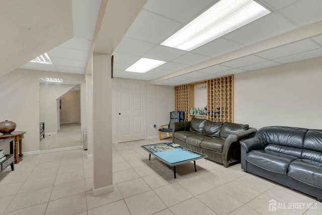 1 Pheasant Run, Edison, NJ 08820 - living area with baseboards and light tile patterned floors