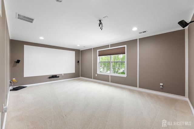 55 Dahlia Ct, Piscataway, NJ 08854 - carpeted home theater featuring recessed lighting