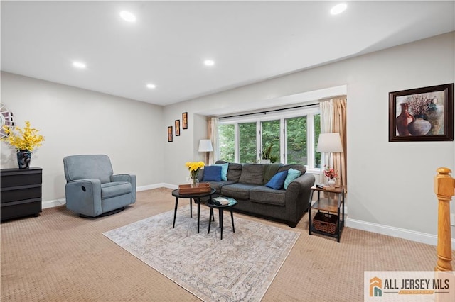 34 Connor Ave, Metuchen, NJ 08840 - living area with carpet flooring and recessed lighting