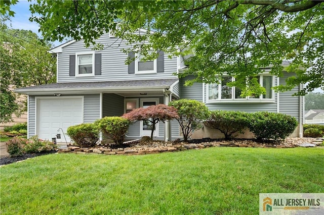 34 Connor Ave, Metuchen, NJ 08840 - view of front facade with a garage and a front yard