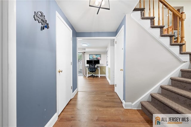34 Connor Ave, Metuchen, NJ 08840 - foyer featuring stairway and wood finished floors