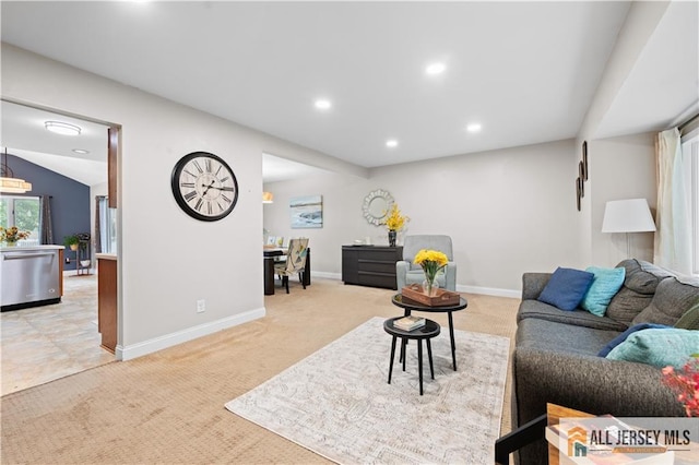 34 Connor Ave, Metuchen, NJ 08840 - living area featuring recessed lighting and carpet flooring