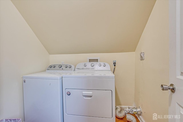 laundry area featuring separate washer and dryer