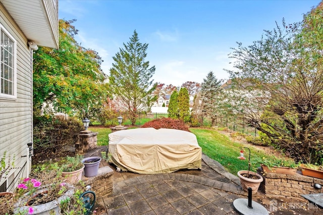 view of patio / terrace featuring a fenced backyard