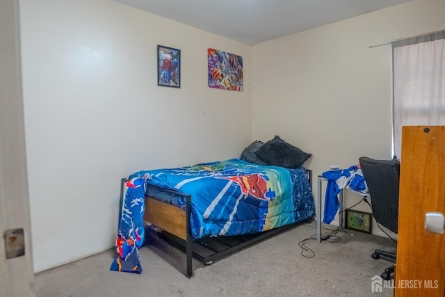 bedroom with carpet