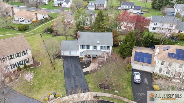 aerial perspective of suburban area