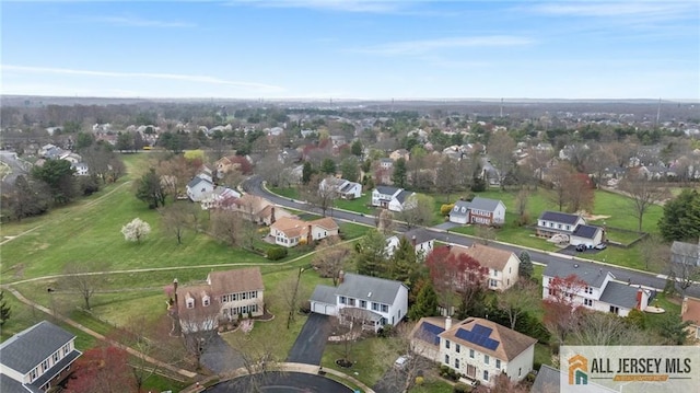 aerial overview of property's location featuring nearby suburban area