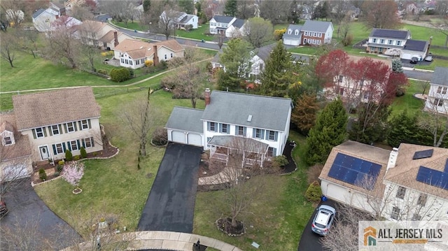 aerial perspective of suburban area