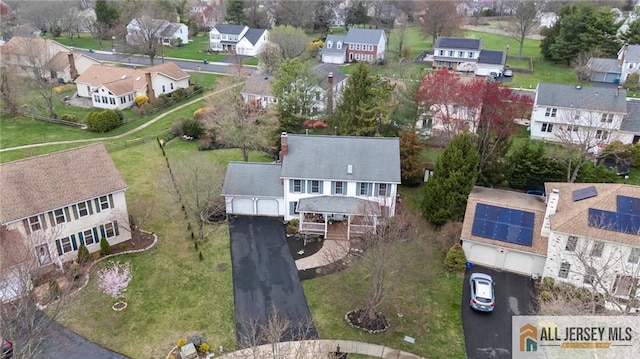 aerial perspective of suburban area