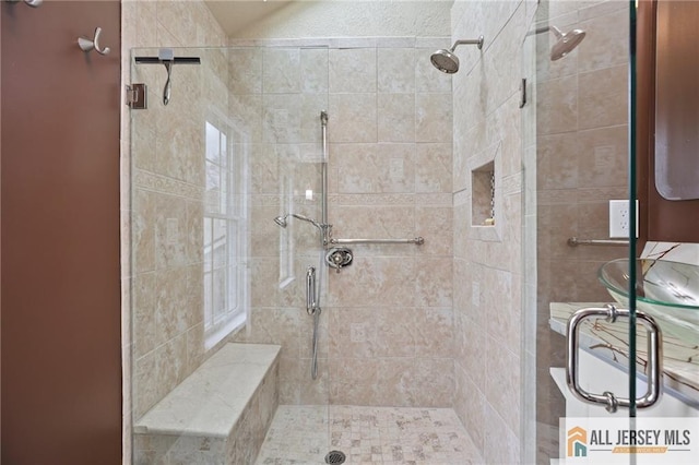 full bath with a stall shower