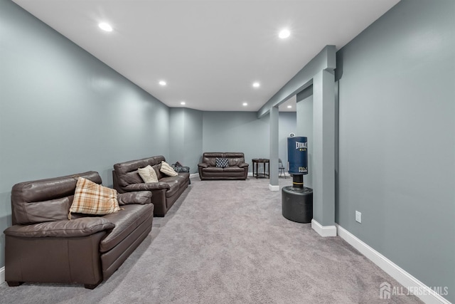 20 Mccormick Ave, Old Bridge, NJ 08857 - carpeted living room with recessed lighting and baseboards