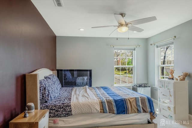58 Begonia Ln, Monroe, NJ 08831 - bedroom with a ceiling fan and recessed lighting