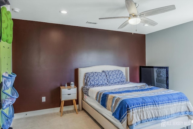 58 Begonia Ln, Monroe, NJ 08831 - carpeted bedroom with recessed lighting and ceiling fan